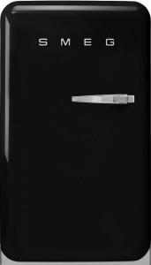 Frigider cu 1 ușă, cu congelator, retro, 50's Style, 97 cm, 105/17 l, negru, balamale în stânga, SmegFAB10LBL5