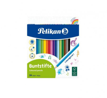 Creioane color Lacuite Pelikan 24/set