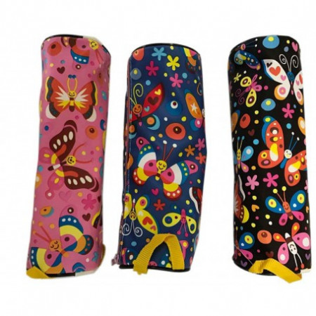 Penar neechipat cu 1 fermoar, cilindric, textil, diverse modele Fluturi