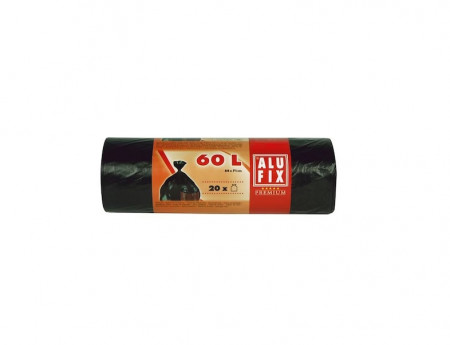 Saci menajeri ALUFIX, 60 litri LDPE, ultra rezistenti, 20 bucati/rola
