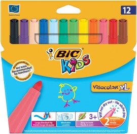 Markere Bic colorate lavabile Visacolor XL 12