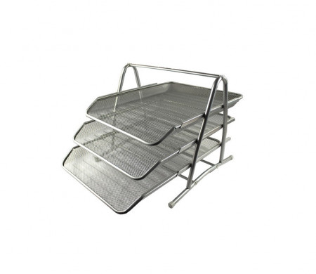 Set 3 tavite metalice Mesh Artintiu, suprapozabile, FORNAX