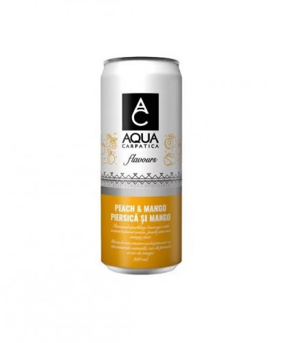 Apa minerala AQUA CARPATICA Piersica & Mango, 330 ml