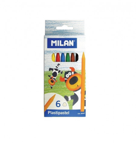 Creioane colorate cerate Milan, 6 buc/set