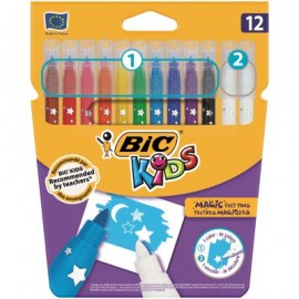 Markere colorate lavabile Colour&Erase 12 buc/set