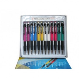 Creion mecanic 0.5mm, varf retractabil, grip, accesorii metalice Aihao 911