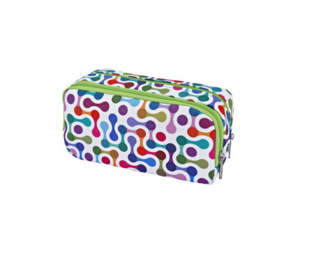 Penar textil Etui cu 2 fermoare BRONS fashion Line Buline