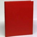 Caiet mecanic 2 inele - D25mm, coperti carton plastifiat PVC, A4, AURORA - rosu