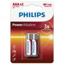 Baterie Power Alkaline LR03P2B/10, AAA, 2buc/set