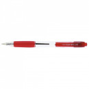 Pix PENAC CCH-3, cu mecanism, rubber grip, 0.7mm, transparent - scriere rosie