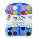 Acuarele lavabile, 24 culori si 1 pensula, CARIOCA Aquarell