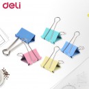 Clips hartie color 19mm Deli, 40 buc/cutie