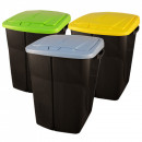 Cos gunoi capac push 45 litri, culori selectiv
