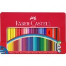 Creioane colorate 48 culori cutie metal grip 2001 Faber-Castell