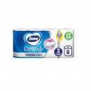 Hartie igienica ZEWA Deluxe Delicate Care, 3 str, 8 role