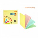 Magic notes autoadeziv 76 x 76 mm, 100 file, Stick"n - 4 culori pastel