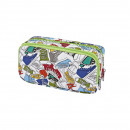Penar textil Etui cu 2 fermoare BRONS fashion Line Buline