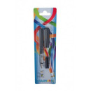 Stilou Moon cu 2 rezerve cerneala, capac din plastic cu clips metalic