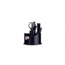 Suport rotativ articole birou 7 compartimente, echipat 16 piese DELI