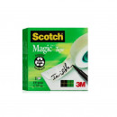 Banda adeziva transparent mata, invizibila la copiere, se rupe usor, 19mm x 33m, 3M - SCOTCH Magic