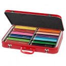 Creioane Colorate Jumbo profesionale 144 buc in cutie metal, Faber-Castell