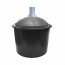 Damigeana 50L din sticla in cos din plastic negru