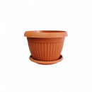 Ghiveci Bella cu Farfurie din Plastic, Nr4, 24 cm