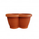Jardiniera Bella cu 2 locasuri, 25 X 15 X 15cm Sterk
