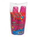 Pahare plastic Color pentru petreceri party, Safir Eco 200 ml, 100 buc/set