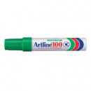 Permanent marker ARTLINE 100, corp metalic, varf tesit 7.5-12 mm - verde