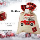 Sac din panza pentru Mos Craciun 28 x 40 cm