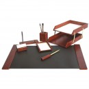 Set birou lux din lemn Bordo, 7 piese - FORPUS