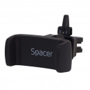 Suport auto Spacer pentru smartphone, fixare in ventilatie prin clips, prindere prin arc