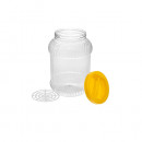 Borcan pet rotund cu capac, 3l