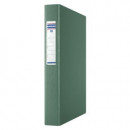 Caiet mecanic A4, plastifiat PP, 2 inele - D25mm, DONAU - verde