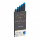 Patroane cerneala lungi stilou Parker Quink 5 buc/set Albastru