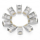 Set 10 bucati mufe RJ-45 Ugreen NW120, pentru cablu UTP, Cat6, RJ-45 tata, plastic