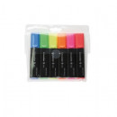 Textmarker SCHNEIDER Job, varf lat, 6 culori/set