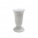 Vaza funerara 40 cm, plastic alb