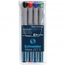 Marker OHP superfin nepermanent Schneider maxx 221S, 0.4 mm, 4 buc/set