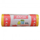 Saci menajeri 60L, Safir, galbeni, 20buc/rola