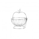Cos fructe Vanora, Metalic, cu stand, 30 x 29 cm