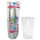 Pahare plastic Transparent Safir Standard 250 ml, 50 buc/set