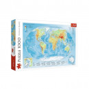 Puzzle Ilustrat TREFL- Harta Fizica a Lumi, 1000 piese, 68 x 48 cm