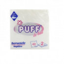 Servetele de masa Puff de Lux 33 x 33 mm, 2 straturi, 40 buc/set, Crem