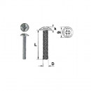 Suruburi cu cap bombat combinat, M4x40 mm ZA, 250 bucati
