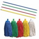 Mop din Bumbac 250g cu Coada Metalica 110 cm, diverse culori