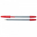 Pix transparent cu capac, varf 1.0mm, Office Products - rosu