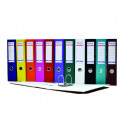 Biblioraft A4, plastifiat PP/paper, margine metalica, 50 mm, Optima Basic - albastru