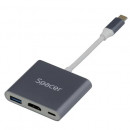 Docking Station universal 3 in 1 conectare laptop sau PC usb Type-C